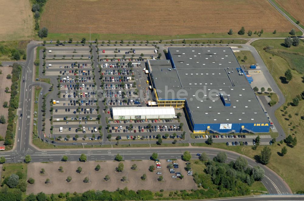 Günthersdorf aus der Vogelperspektive: Ikea-Filiale Halle/Leipzig