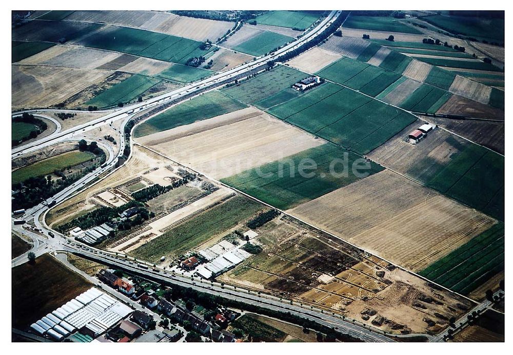 Mannheim / Baden Württemberg aus der Vogelperspektive: IKEA-Fläche auf dem Grundstück an der Frankenthaler Straße bei Mannheim