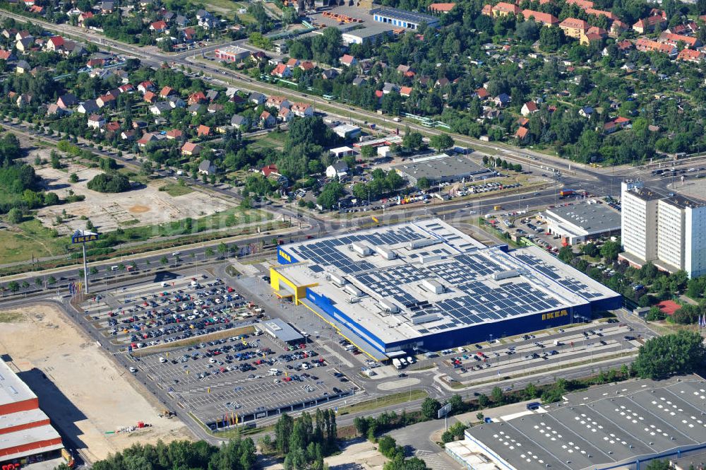 Berlin Lichtenberg von oben - IKEA-Neubau Berlin Lichtenberg