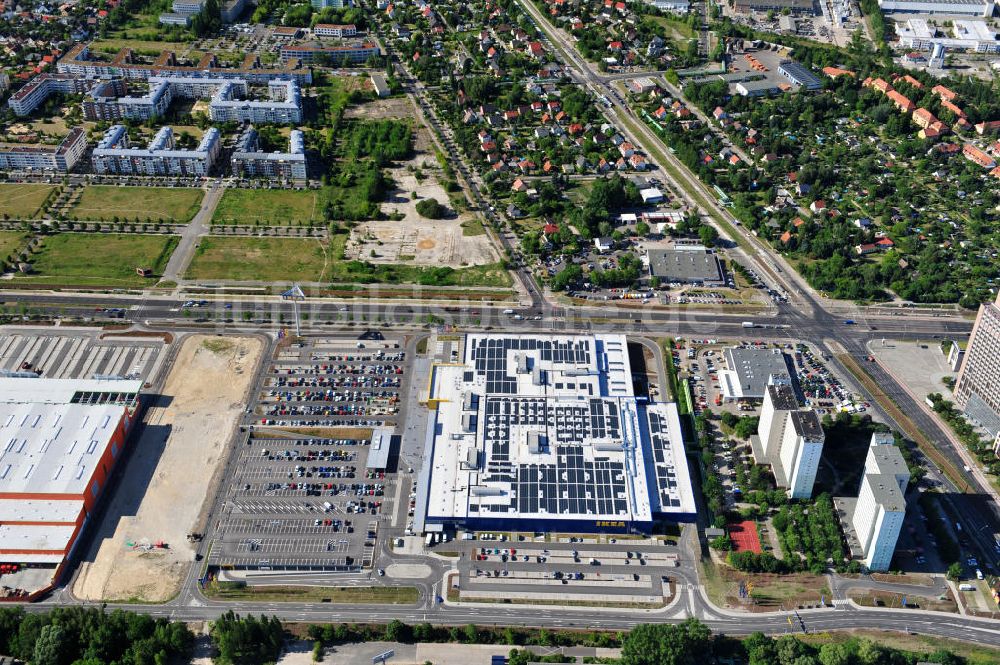 Berlin Lichtenberg von oben - IKEA-Neubau Berlin Lichtenberg