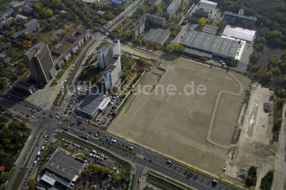 Luftaufnahme Berlin - IKEA Neubaufläche in Berlin Hohenschönhausen