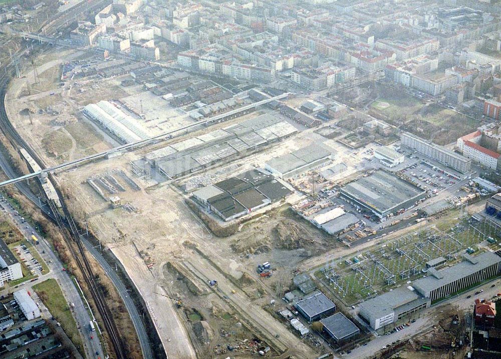 Berlin - Lichtenberg von oben - Industrie- und Abrißflächen an der Eldenaer Straße in Berlin - Lichtenberg.