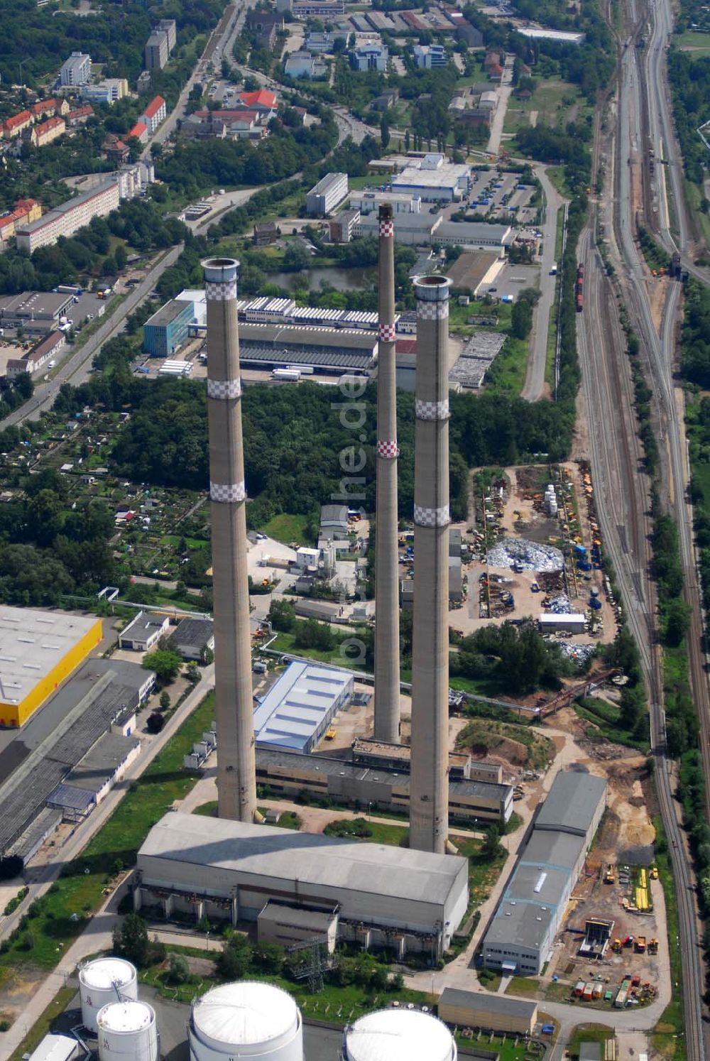 Luftbild Gera - Industrie im Geraer Stadtteil Tinz