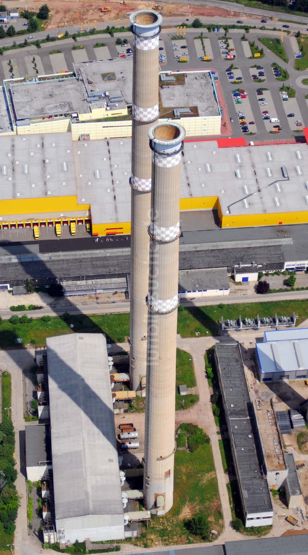 Gera von oben - Industrie im Geraer Stadtteil Tinz