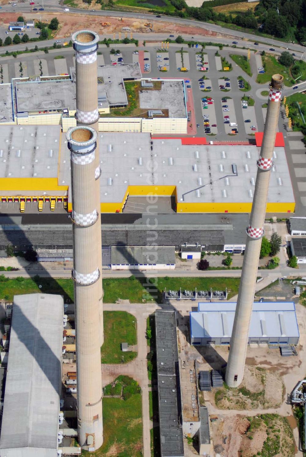 Gera aus der Vogelperspektive: Industrie im Geraer Stadtteil Tinz