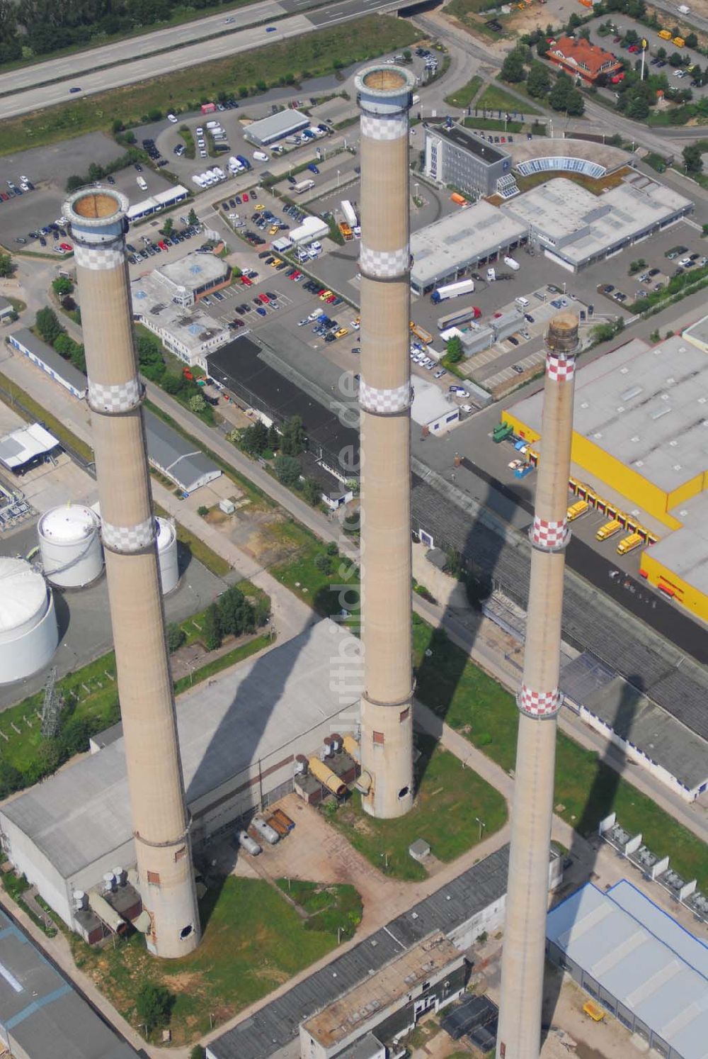 Luftaufnahme Gera - Industrie im Geraer Stadtteil Tinz