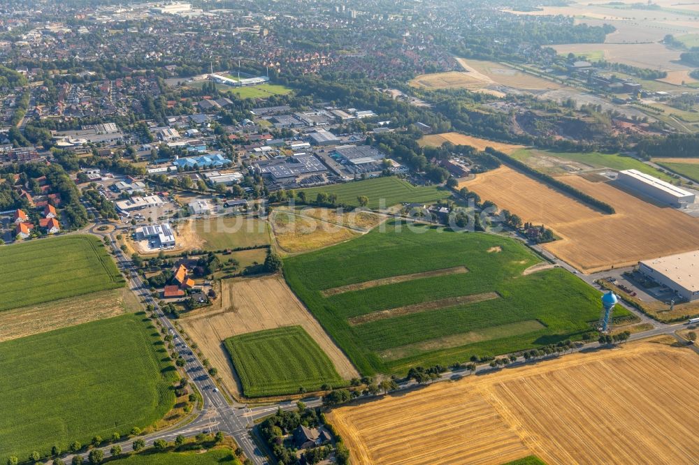 Luftaufnahme Ahlen - Industrie- und Gewerbegebiet in Ahlen im Bundesland Nordrhein-Westfalen, Deutschland