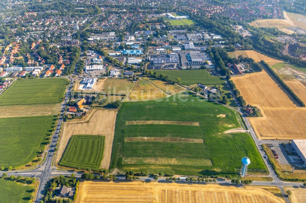 Ahlen von oben - Industrie- und Gewerbegebiet in Ahlen im Bundesland Nordrhein-Westfalen, Deutschland