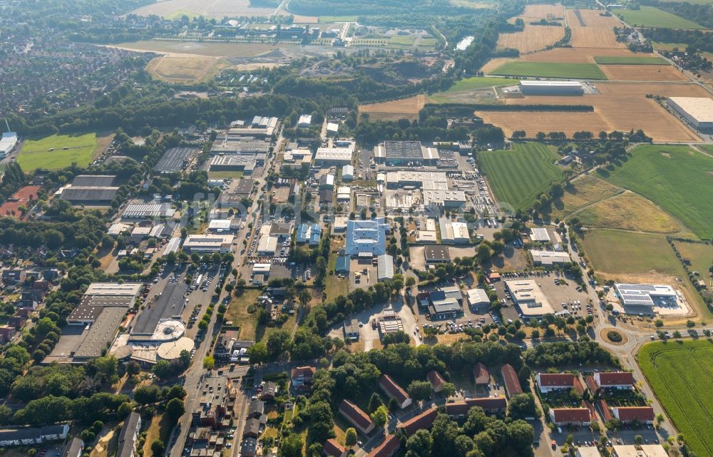 Luftbild Ahlen - Industrie- und Gewerbegebiet in Ahlen im Bundesland Nordrhein-Westfalen, Deutschland