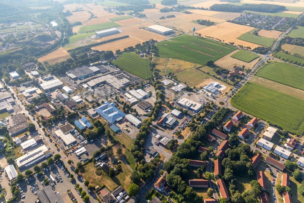 Luftbild Ahlen - Industrie- und Gewerbegebiet in Ahlen im Bundesland Nordrhein-Westfalen, Deutschland