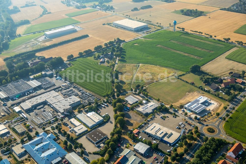 Ahlen von oben - Industrie- und Gewerbegebiet in Ahlen im Bundesland Nordrhein-Westfalen, Deutschland