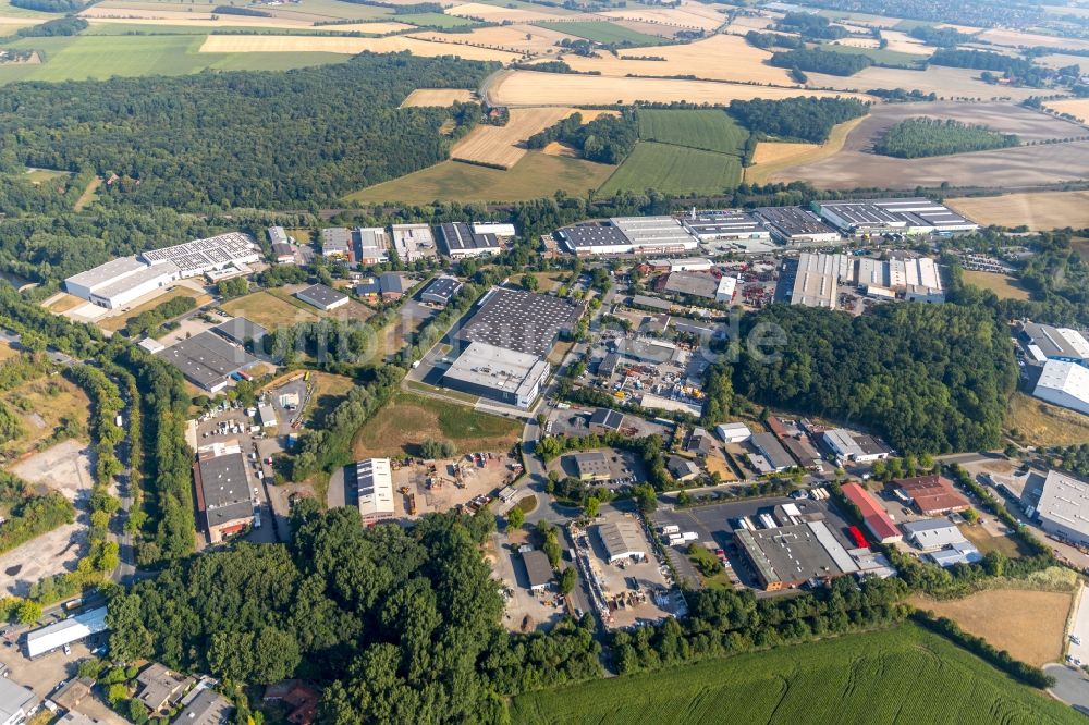 Luftbild Ahlen - Industrie- und Gewerbegebiet in Ahlen im Bundesland Nordrhein-Westfalen, Deutschland