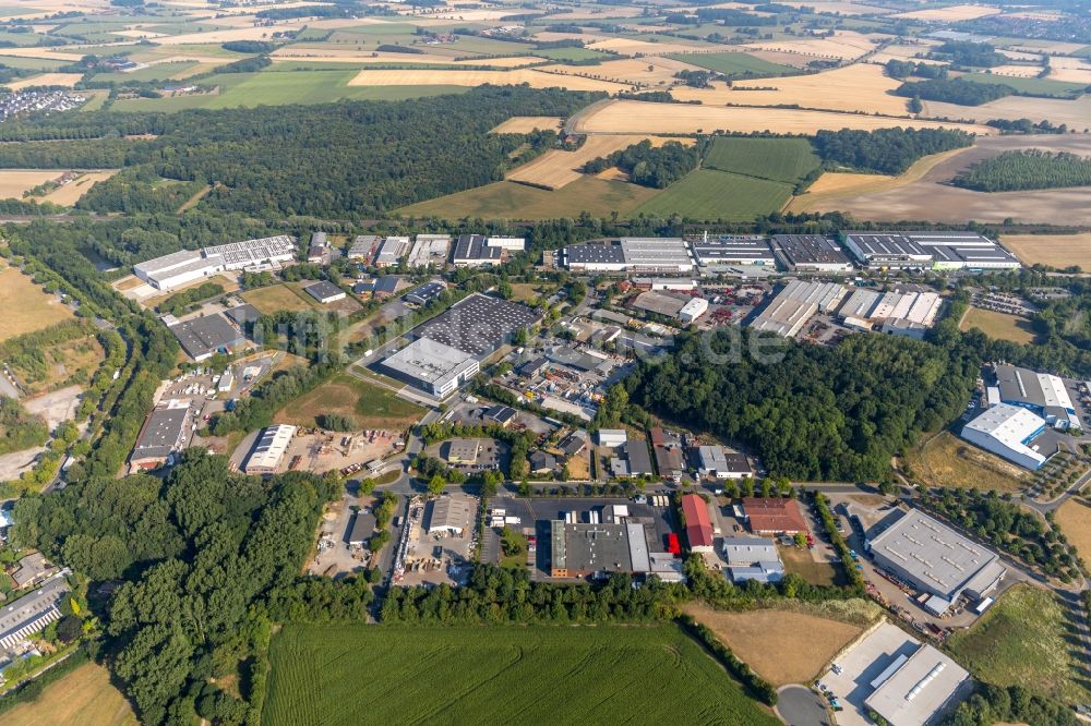 Ahlen von oben - Industrie- und Gewerbegebiet in Ahlen im Bundesland Nordrhein-Westfalen, Deutschland