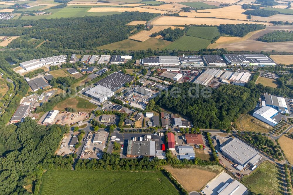 Luftbild Ahlen - Industrie- und Gewerbegebiet in Ahlen im Bundesland Nordrhein-Westfalen, Deutschland