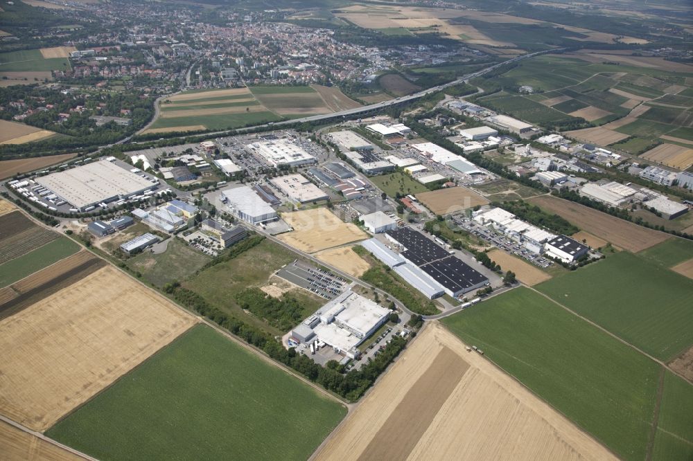 Luftbild Alzey - Industrie- und Gewerbegebiet in Alzey im Bundesland Rheinland-Pfalz, Deutschland