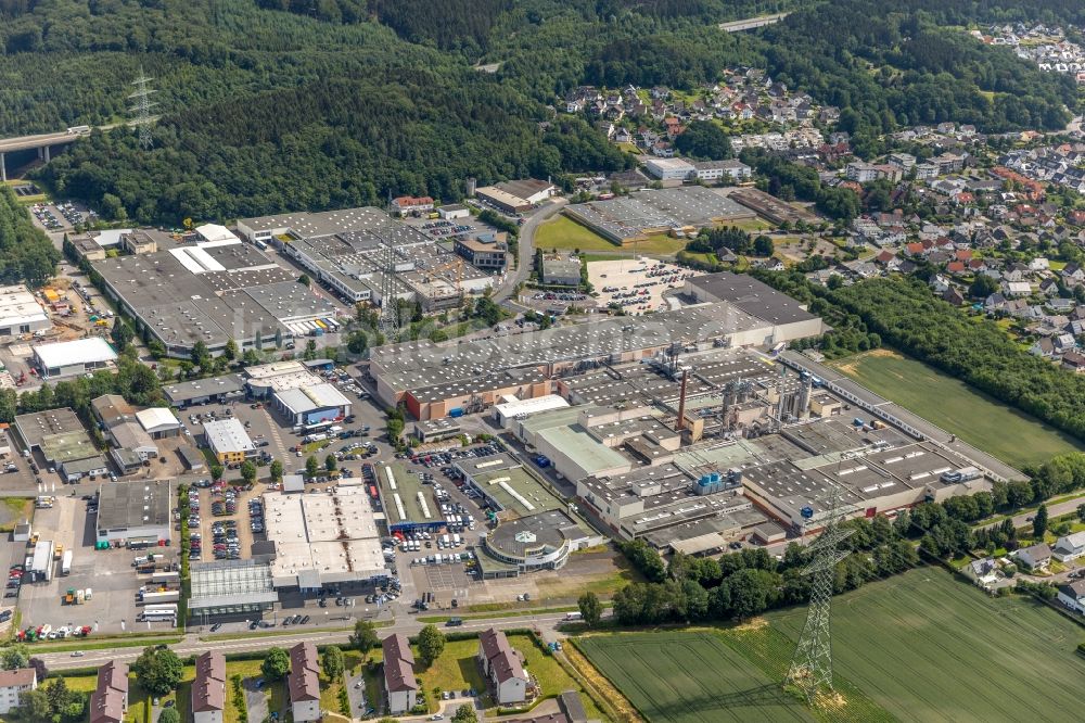 Luftaufnahme Arnsberg - Industrie- und Gewerbegebiet in Arnsberg im Bundesland Nordrhein-Westfalen, Deutschland