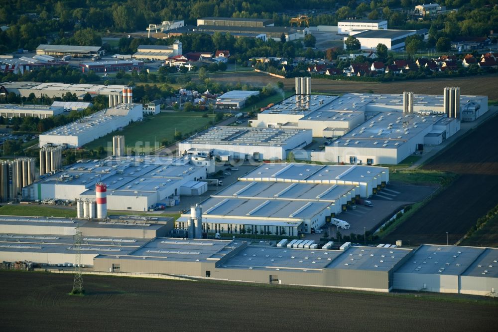 Aschersleben von oben - Industrie- und Gewerbegebiet in Aschersleben im Bundesland Sachsen-Anhalt, Deutschland