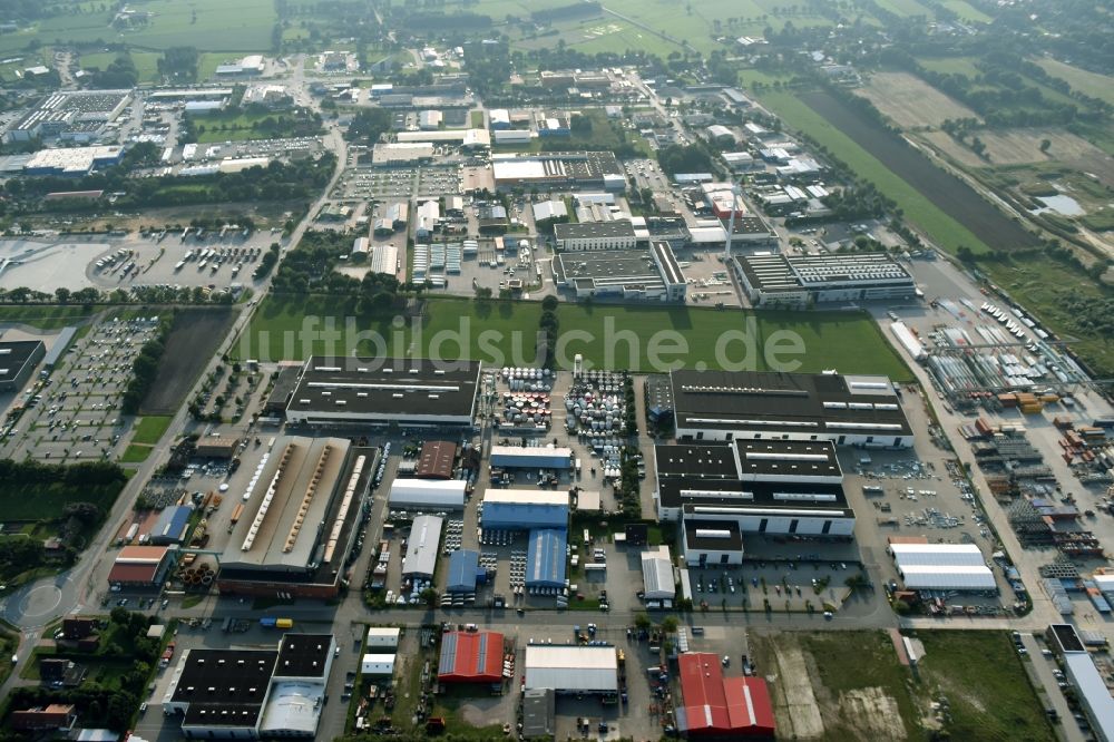 Luftaufnahme Aurich - Industrie- und Gewerbegebiet in Aurich im Bundesland Niedersachsen