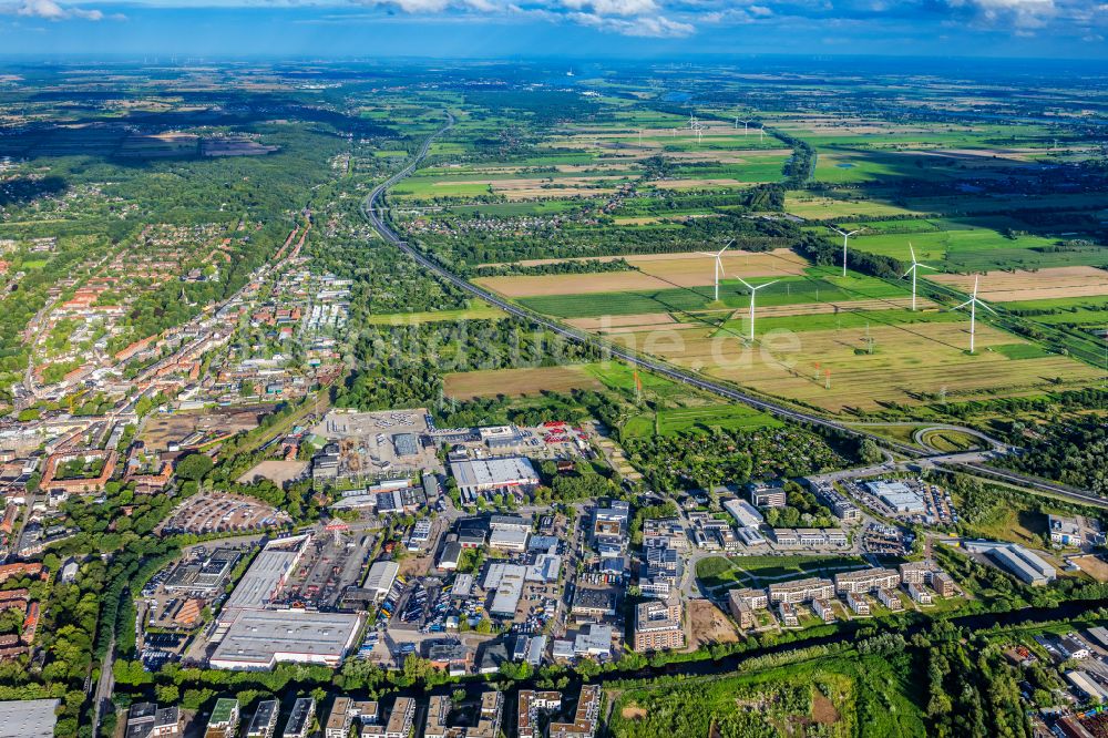 Luftaufnahme Hamburg - Industrie- und Gewerbegebiet Bergedorf in Hamburg, Deutschland