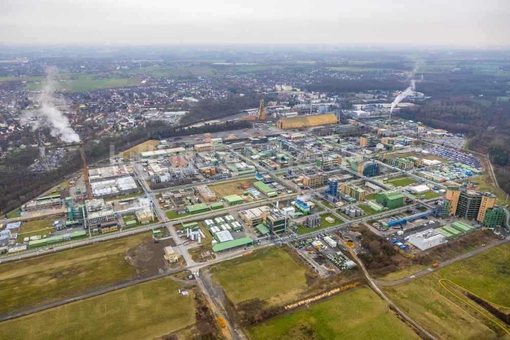 Luftbild Bergkamen - Industrie- und Gewerbegebiet in Bergkamen im Bundesland Nordrhein-Westfalen, Deutschland