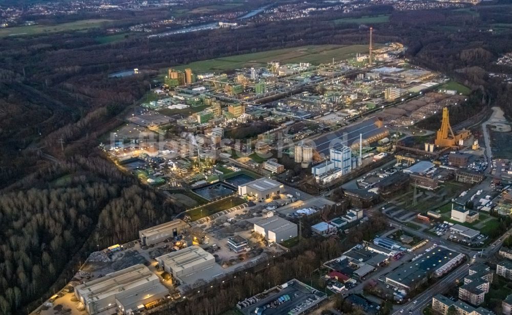 Luftaufnahme Bergkamen - Industrie- und Gewerbegebiet in Bergkamen im Bundesland Nordrhein-Westfalen, Deutschland