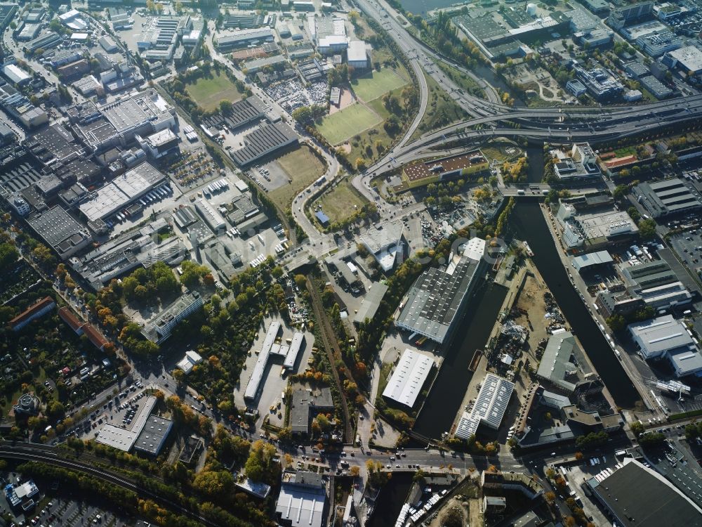 Berlin aus der Vogelperspektive: Industrie- und Gewerbegebiet in Berlin