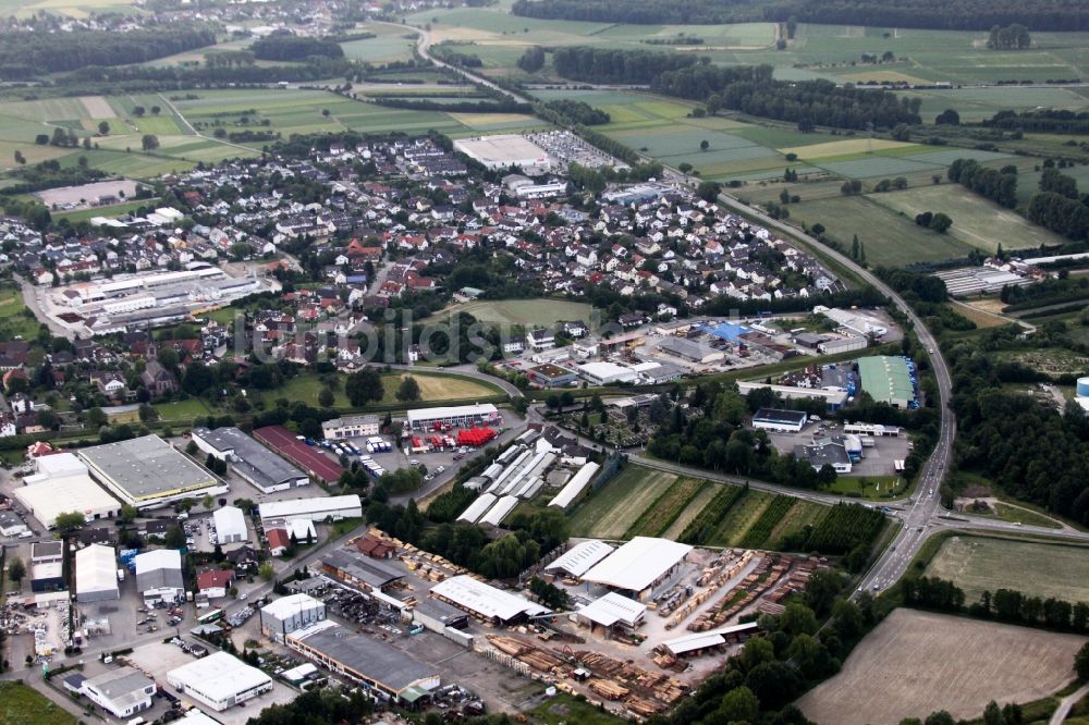 Bühl von oben - Industrie- und Gewerbegebiet in Bühl im Bundesland Baden-Württemberg