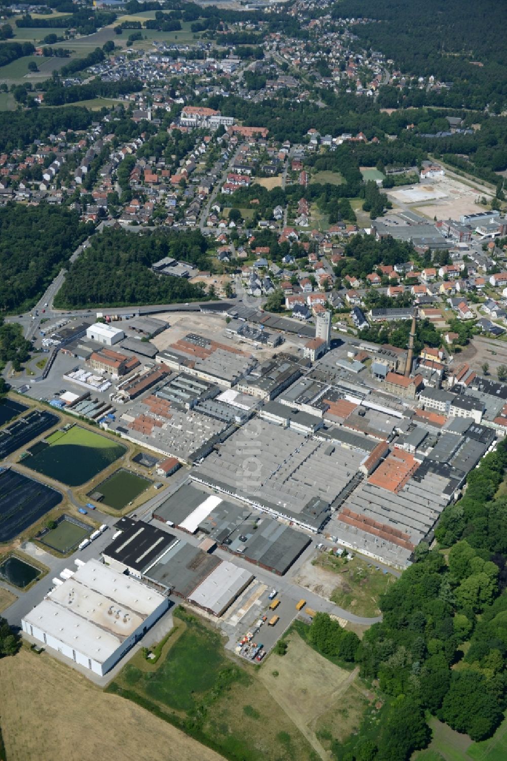 Luftaufnahme Bielefeld - Industrie- und Gewerbegebiet in Bielefeld im Bundesland Nordrhein-Westfalen, Deutschland