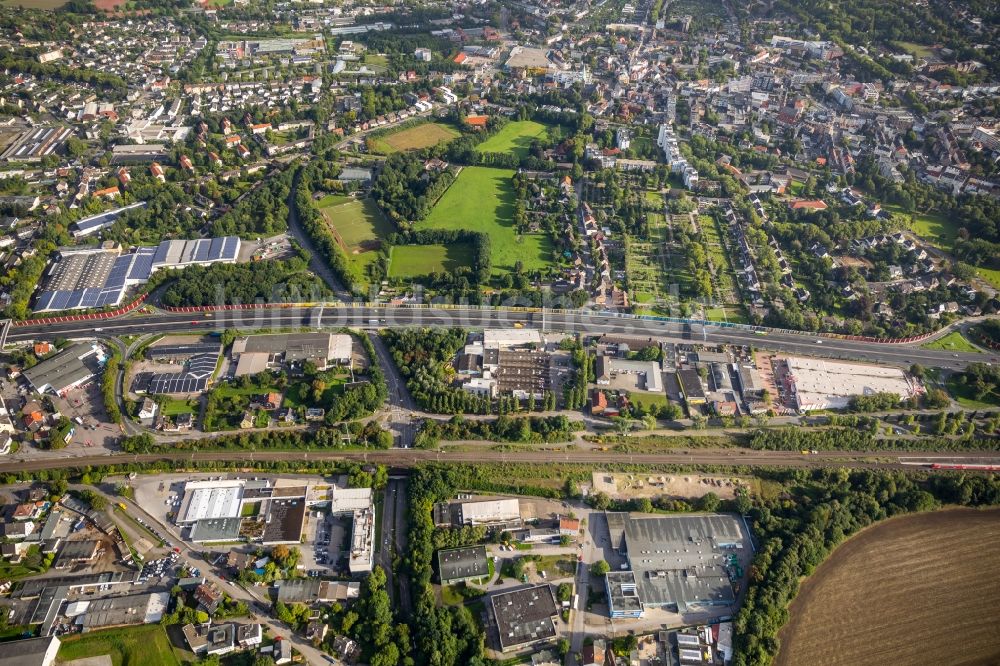 Luftbild Bochum - Industrie- und Gewerbegebiet in Bochum im Bundesland Nordrhein-Westfalen, Deutschland