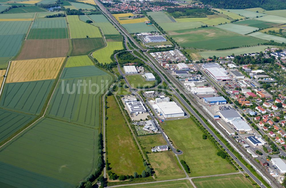 Bovenden von oben - Industrie- und Gewerbegebiet in Bovenden im Bundesland Niedersachsen, Deutschland