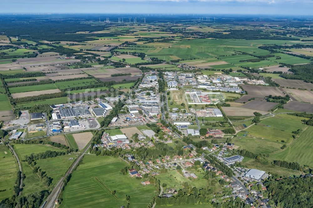 Luftbild Bremervörde - Industrie- und Gewerbegebiet in Bremervörde im Bundesland Niedersachsen, Deutschland