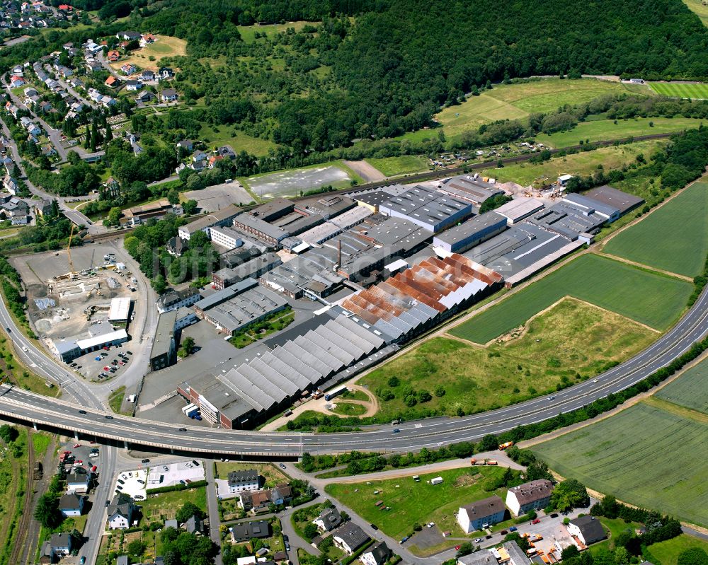 Luftbild Burg - Industrie- und Gewerbegebiet in Burg im Bundesland Hessen, Deutschland