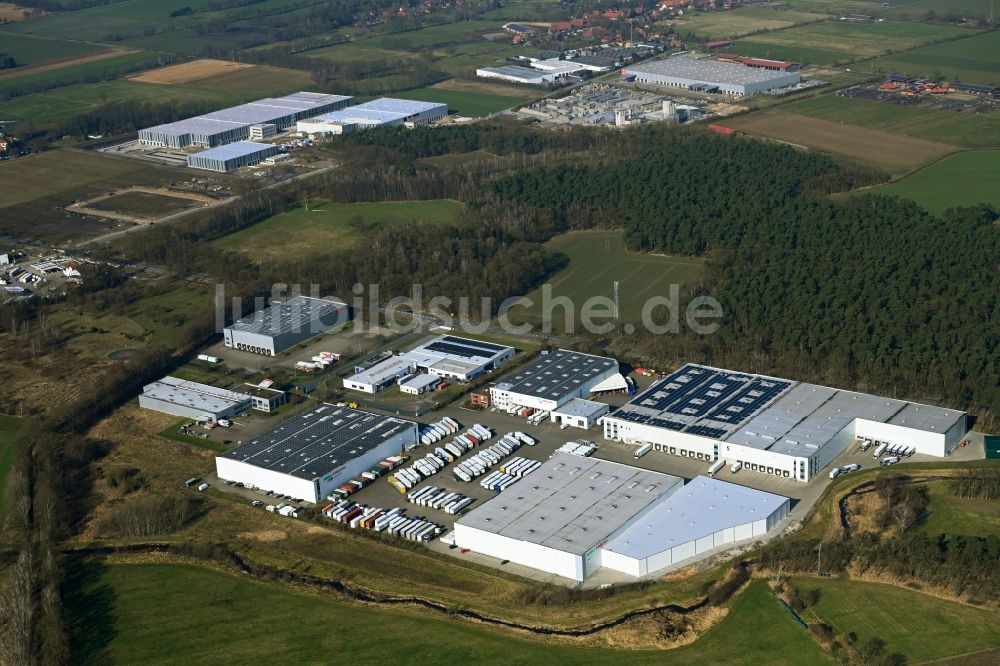 Luftaufnahme Gailhof - Industrie- und Gewerbegebiet an der Celler Straße in Gailhof im Bundesland Niedersachsen, Deutschland