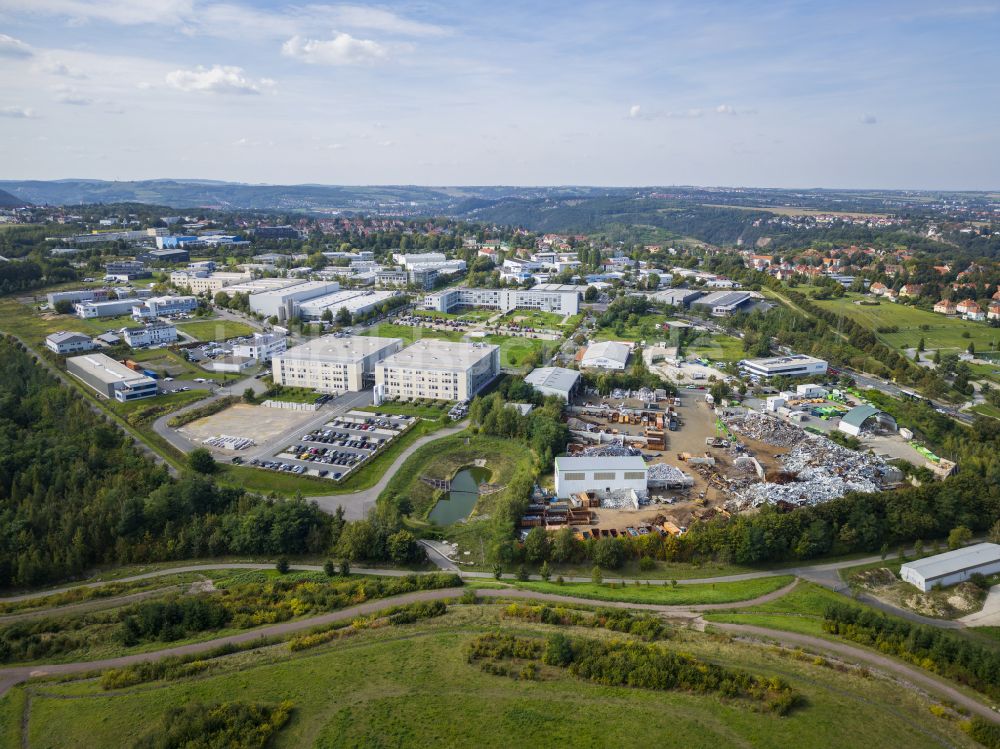 Dresden von oben - Industrie- und Gewerbegebiet in Dresden Coschütz im Bundesland Sachsen, Deutschland