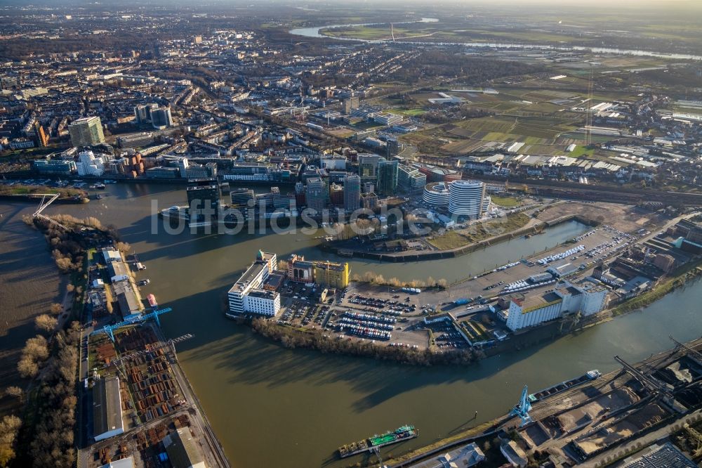 Düsseldorf von oben - Industrie- und Gewerbegebiet in Düsseldorf im Bundesland Nordrhein-Westfalen