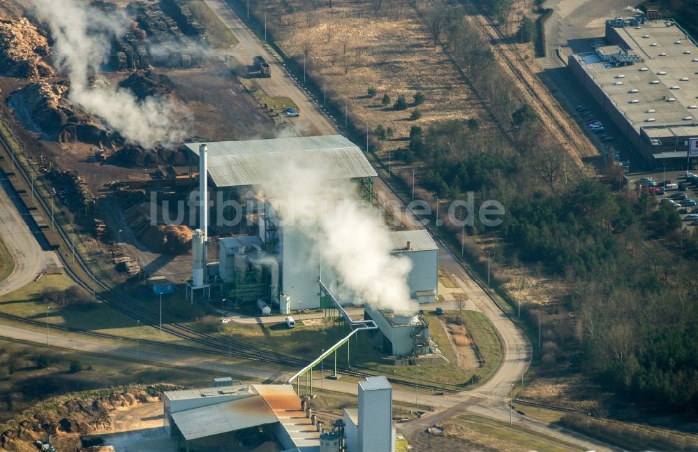 Luftbild Eberswalde - Industrie- und Gewerbegebiet in Eberswalde im Bundesland Brandenburg, Deutschland