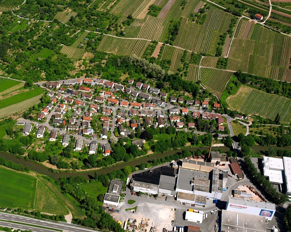 Endersbach von oben - Industrie- und Gewerbegebiet in Endersbach im Bundesland Baden-Württemberg, Deutschland