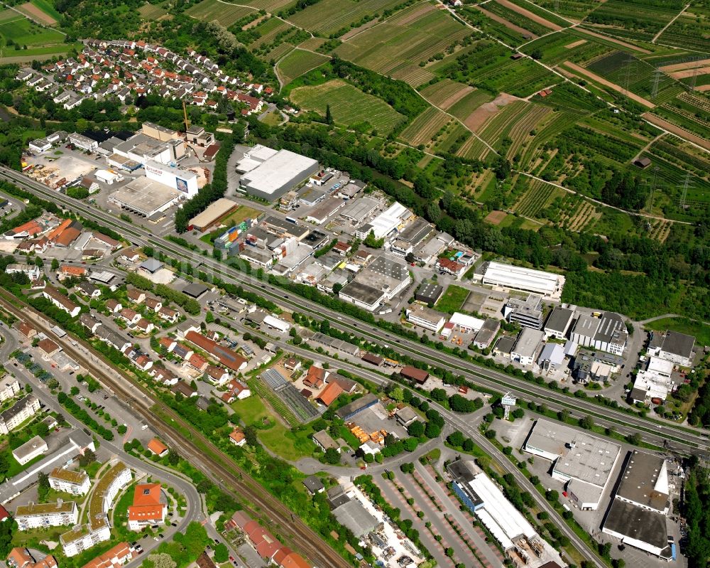 Endersbach aus der Vogelperspektive: Industrie- und Gewerbegebiet in Endersbach im Bundesland Baden-Württemberg, Deutschland