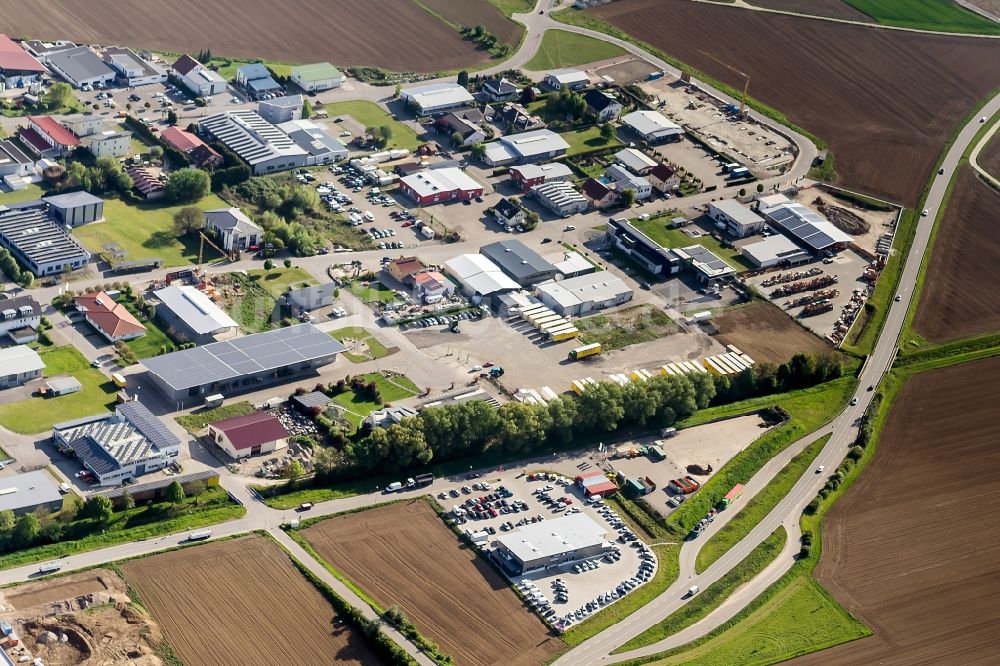 Endingen am Kaiserstuhl aus der Vogelperspektive: Industrie- und Gewerbegebiet in Endingen am Kaiserstuhl im Bundesland Baden-Württemberg