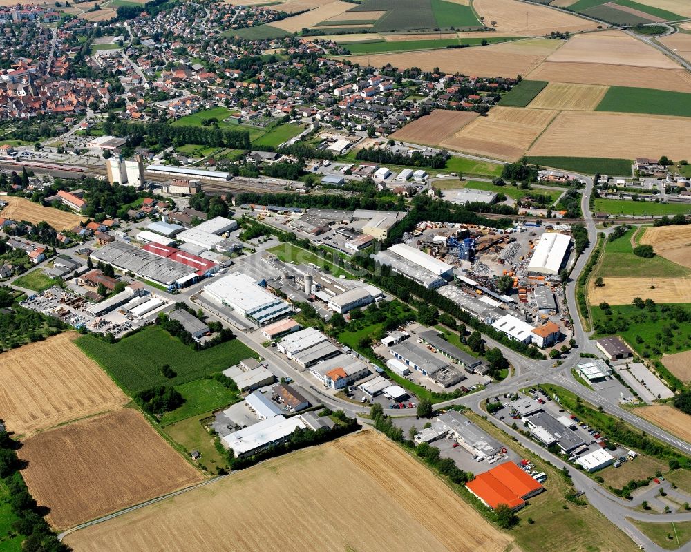 Eppingen von oben - Industrie- und Gewerbegebiet in Eppingen im Bundesland Baden-Württemberg, Deutschland