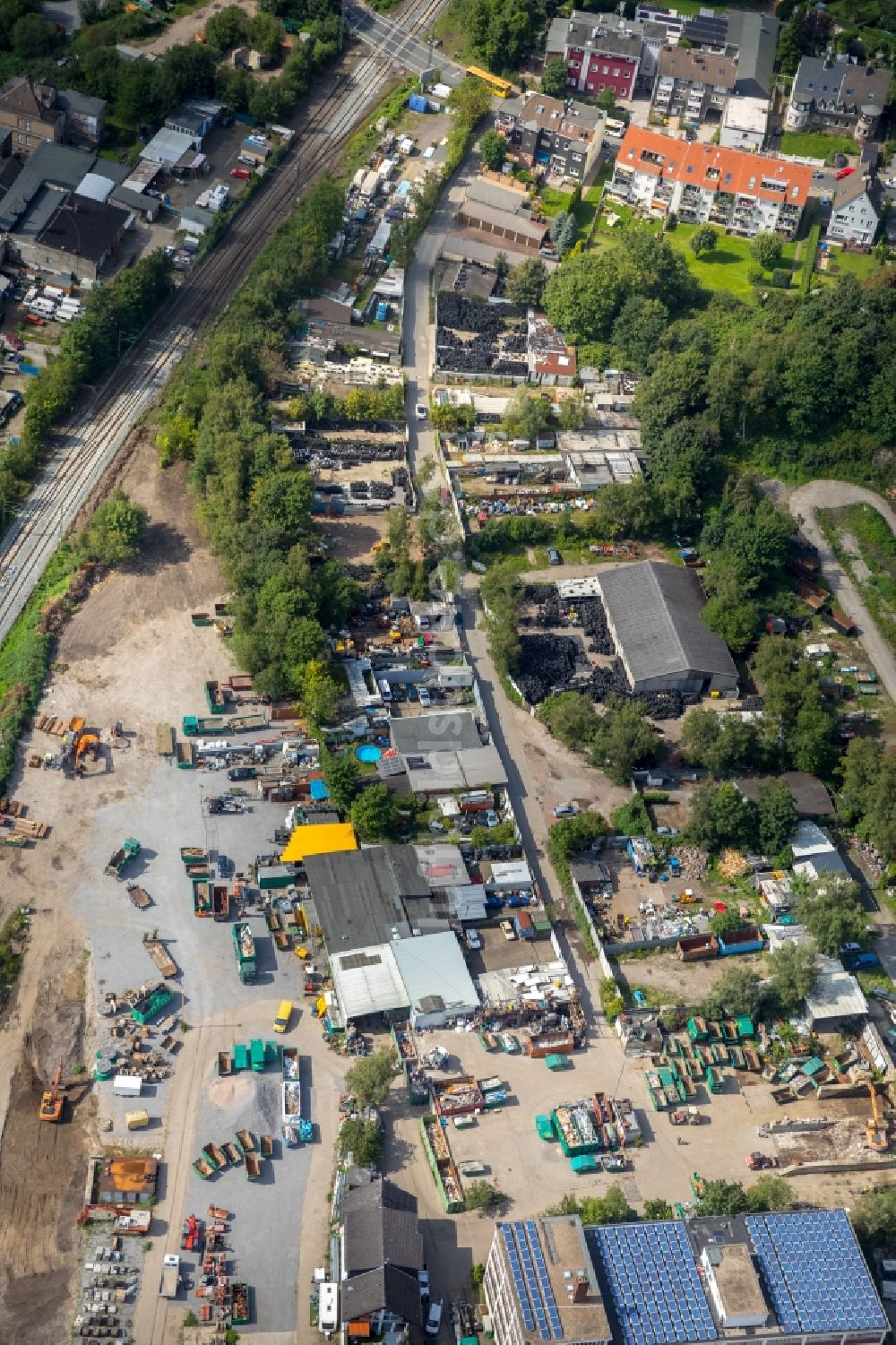 Essen von oben - Industrie- und Gewerbegebiet in Essen im Bundesland Nordrhein-Westfalen - NRW, Deutschland