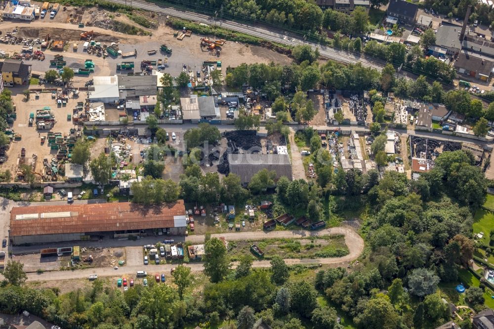 Essen aus der Vogelperspektive: Industrie- und Gewerbegebiet in Essen im Bundesland Nordrhein-Westfalen - NRW, Deutschland