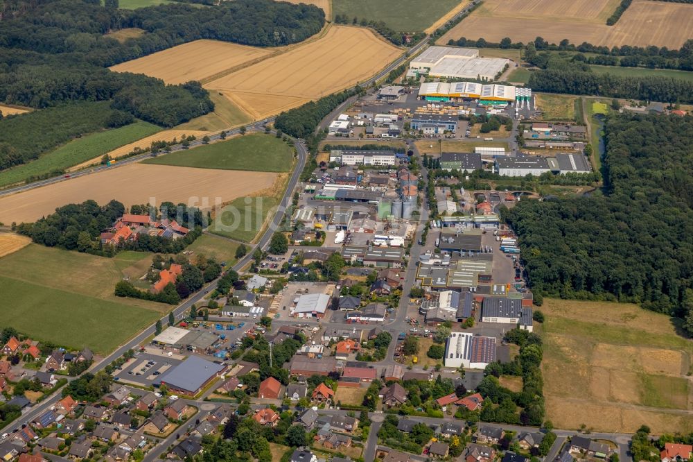 Luftaufnahme Everswinkel - Industrie- und Gewerbegebiet in Everswinkel im Bundesland Nordrhein-Westfalen, Deutschland