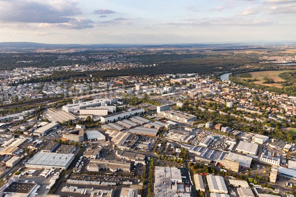 Fechenheim von oben - Industrie- und Gewerbegebiet in Fechenheim im Bundesland Hessen, Deutschland