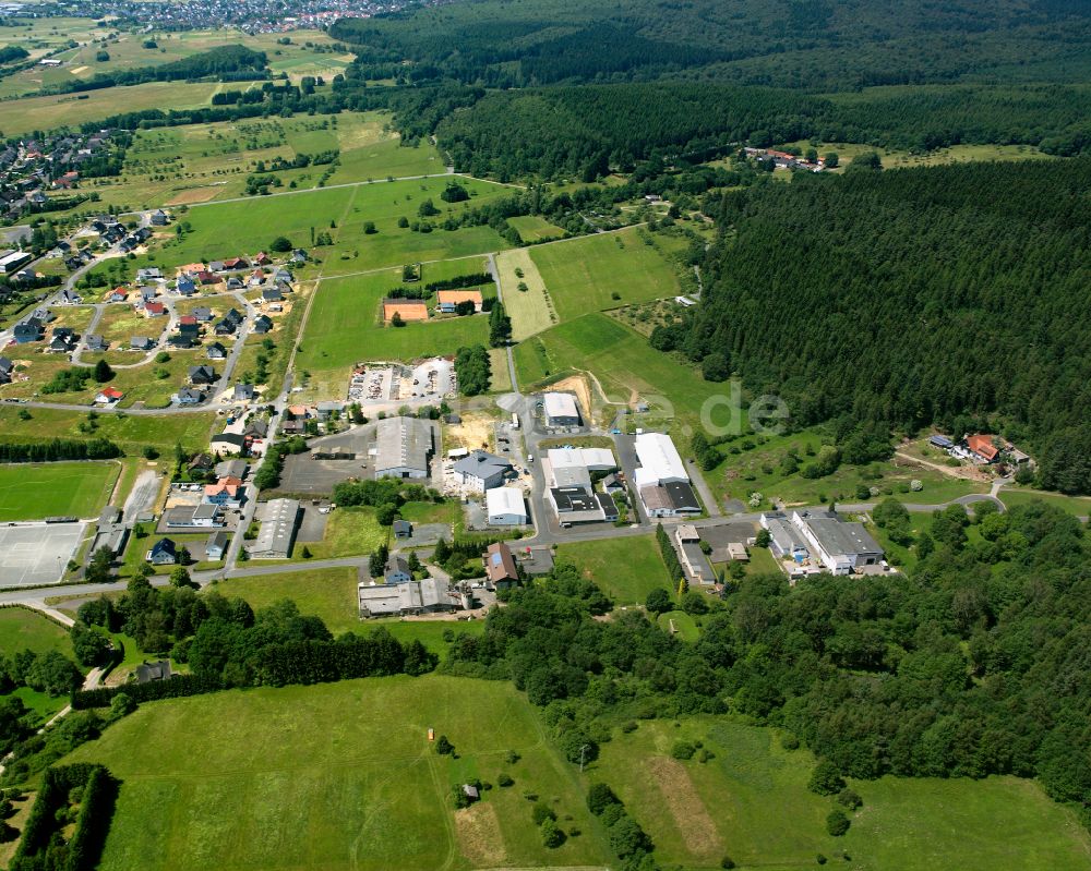 Luftbild Frohnhausen - Industrie- und Gewerbegebiet in Frohnhausen im Bundesland Hessen, Deutschland