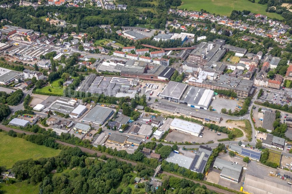 Gevelsberg aus der Vogelperspektive: Industrie- und Gewerbegebiet in Gevelsberg im Bundesland Nordrhein-Westfalen - NRW, Deutschland