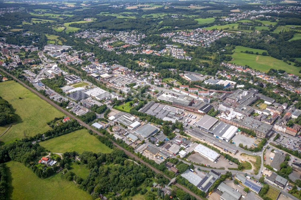 Luftbild Gevelsberg - Industrie- und Gewerbegebiet in Gevelsberg im Bundesland Nordrhein-Westfalen - NRW, Deutschland