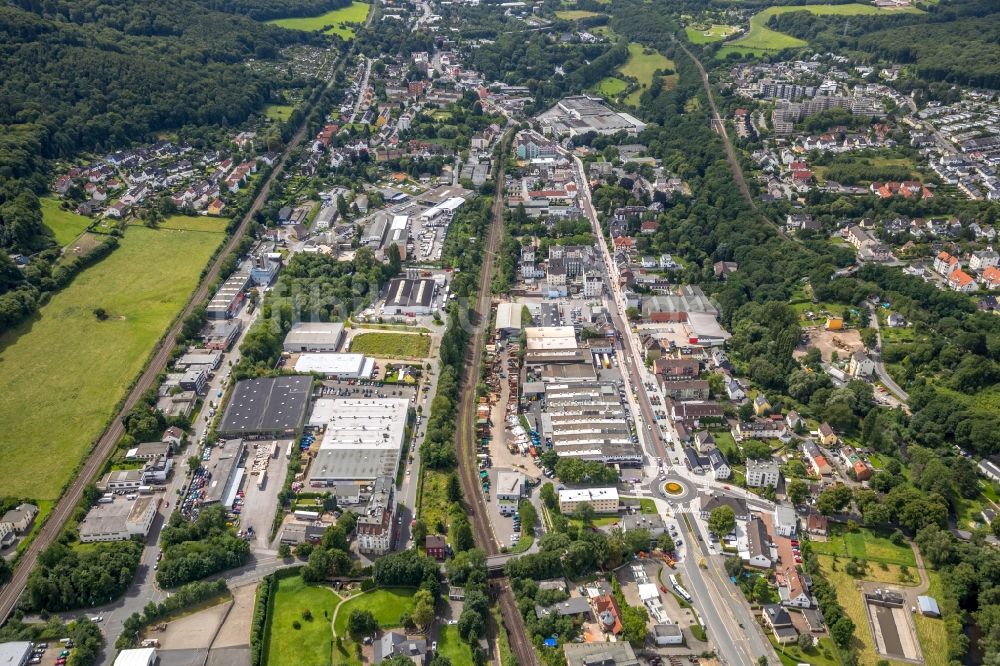 Luftaufnahme Gevelsberg - Industrie- und Gewerbegebiet in Gevelsberg im Bundesland Nordrhein-Westfalen - NRW, Deutschland