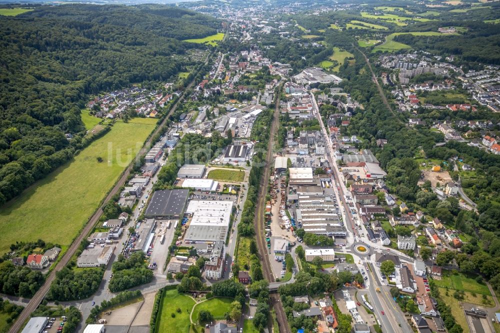 Gevelsberg von oben - Industrie- und Gewerbegebiet in Gevelsberg im Bundesland Nordrhein-Westfalen - NRW, Deutschland