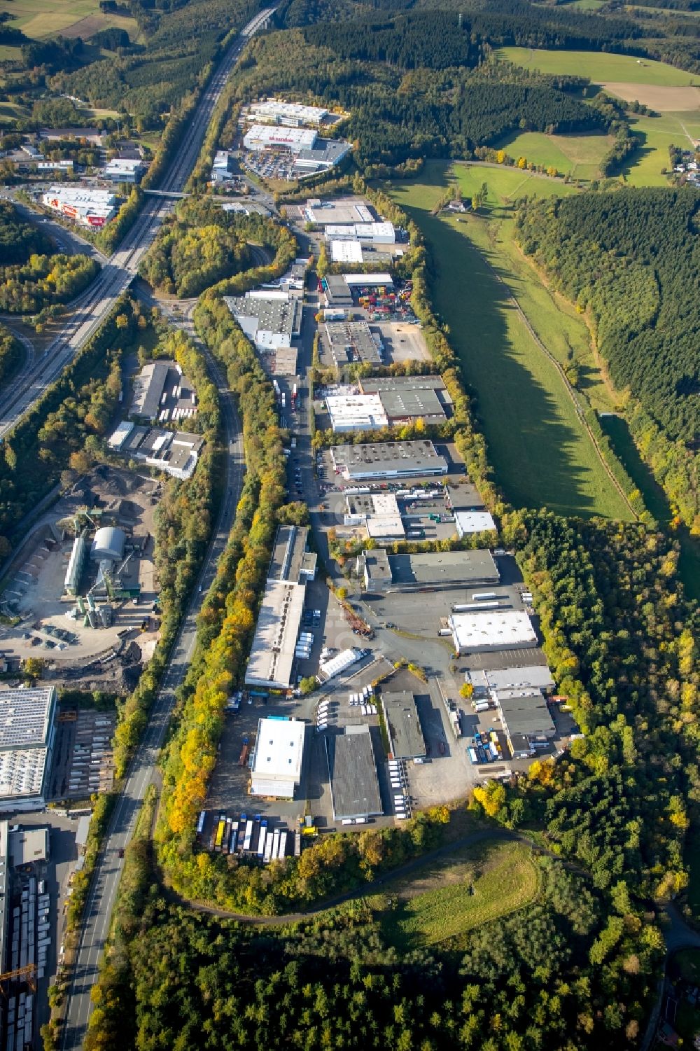 Luftbild Freudenberg - Industrie- und Gewerbegebiet an der Gewerbestraße in Freudenberg im Bundesland Nordrhein-Westfalen